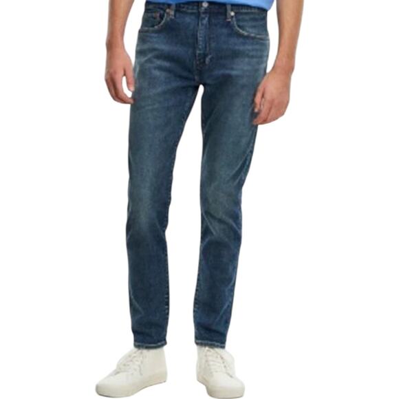 Levi's 512 Slim Taper Selvedge Jeans Denim Medium Wash Mid Rise Blue 32x34 - Picture 1 of 6